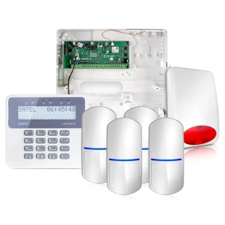 System alarmowy Satel Perfecta 16, 4x Czujka, LCD, Aplikacja mobilna, Powiadamianie