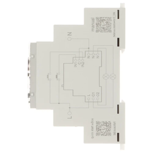 Podwójny inteligentny przełącznik SWITCHBOX-D-DIN/BLEBOX Wi-Fi, 230V AC
