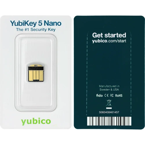 Yubico YubiKey 5 Nano - Klucz sprzętowy U2F FIDO/FIDO2