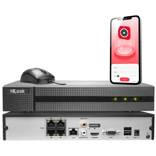 Zestaw do monitoringu 4x IPCAM-T2, NVR-4CH-4MP/4P HiLook by Hikvision